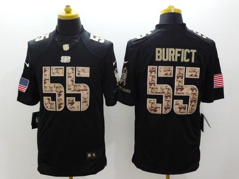 Men’s Cincinnati Bengals Vontaze Burfict #55 Black Jersey