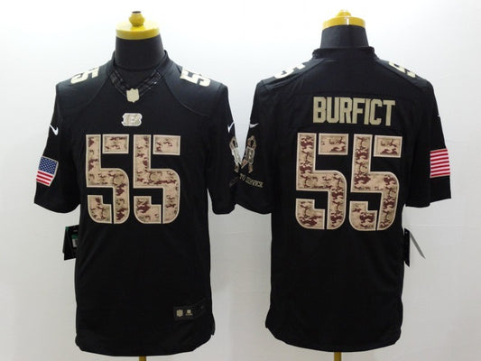 Men’s Cincinnati Bengals Vontaze Burfict #55 Black Jersey