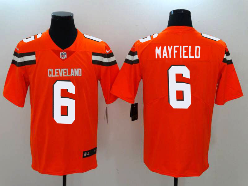 Men’s Cleveland Browns Baker Mayfield #6 Orange Jersey