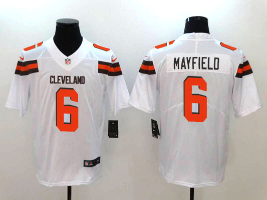 Men’s Cleveland Browns Baker Mayfield #6 White Jersey