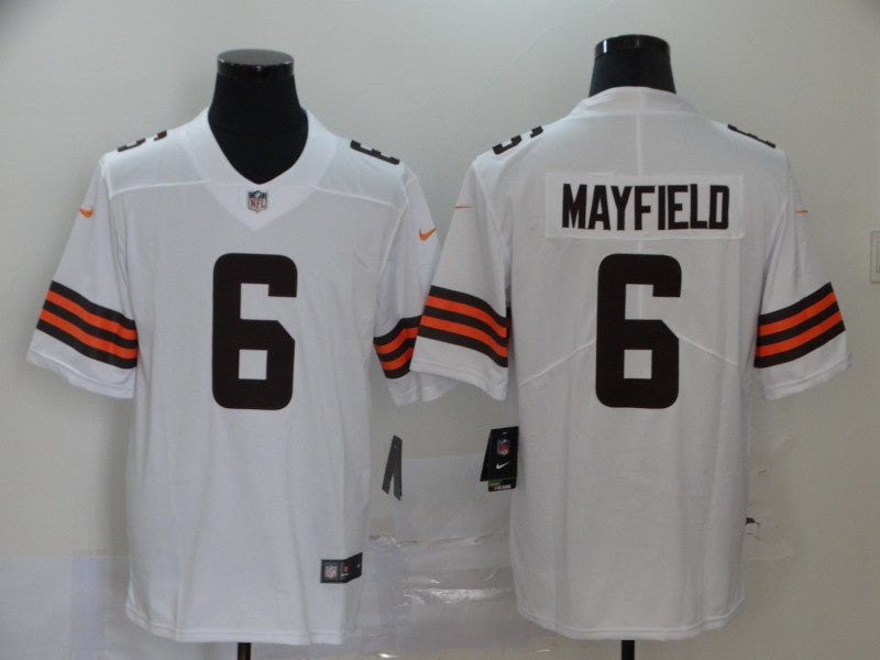 Men’s Cleveland Browns Baker Mayfield #6 White Jersey