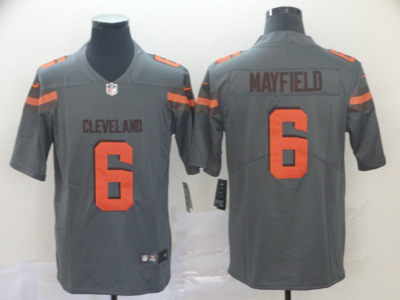Men’s Cleveland Browns Baker Mayfield Gray Inverted Legend Jersey