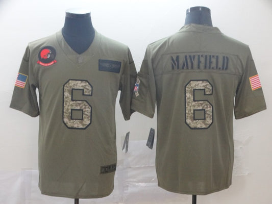 Men’s Cleveland Browns Baker Mayfield Olive Limited Jersey