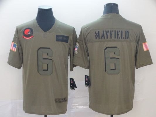 Men’s Cleveland Browns Baker Mayfield Olive Limited Jersey