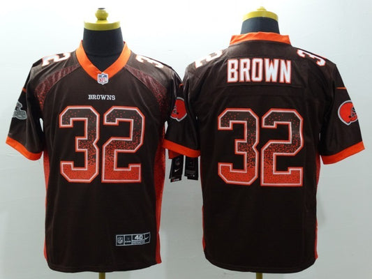 Men’s Cleveland Browns Jim Brown #32 Brown Jersey