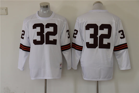 Men’s Cleveland Browns Jim Brown Mitchell & Ness White Legacy Jersey