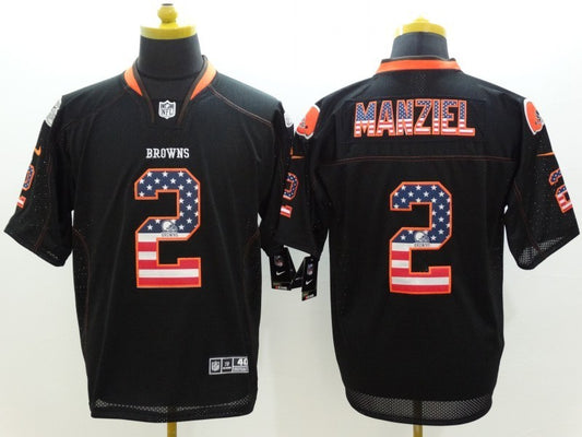 Men’s Cleveland Browns Johnny Manziel #2 Black Jersey