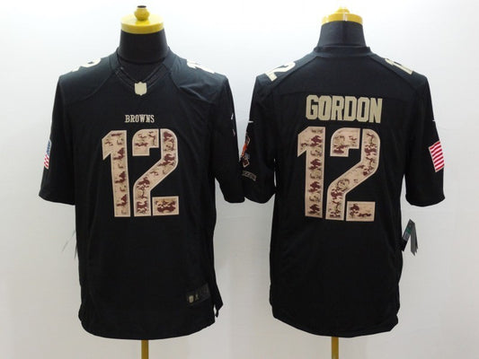Men’s Cleveland Browns Josh Gordon #12 Black Jersey