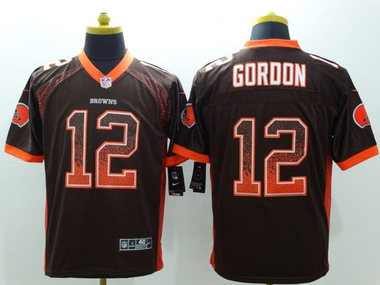 Men’s Cleveland Browns Josh Gordon #12 Brown Jersey