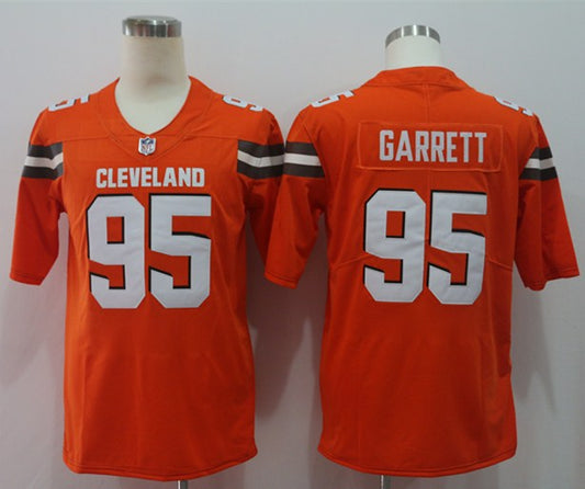 Men’s Cleveland Browns Myles Garrett #95 Orange Jersey