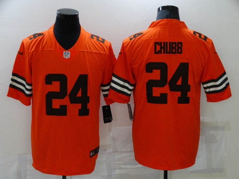 Men’s Cleveland Browns Nick Chubb #24 Orange Jersey