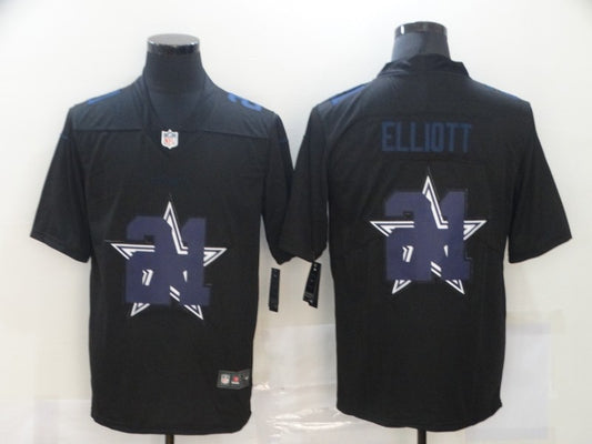 Men’s Dallas Cowboys #21 Ezekiel Elliott Black Alternate Jersey