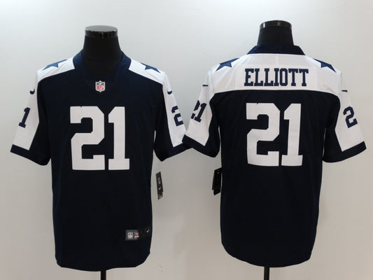 Men’s Dallas Cowboys #21 Ezekiel Elliott Jersey Navy