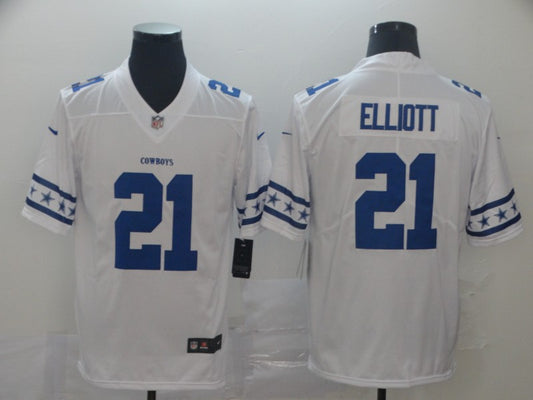 Men’s Dallas Cowboys #21 Ezekiel Elliott White Jersey