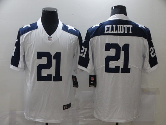 Men’s Dallas Cowboys #21 Ezekiel Elliott White Jersey