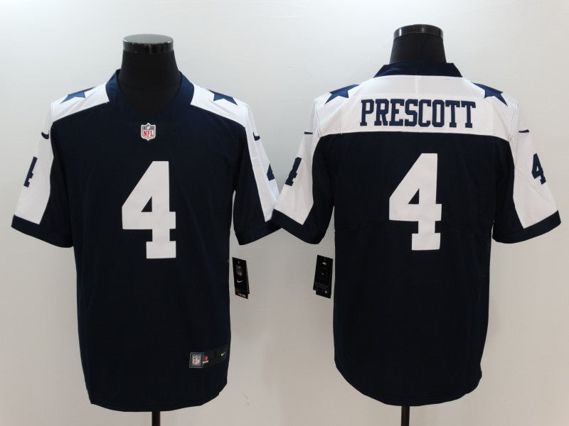 Men’s Dallas Cowboys #4 Dak Prescott Navy Jersey