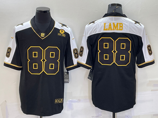 Men’s Dallas Cowboys CeeDee Lamb #88 Black Jersey