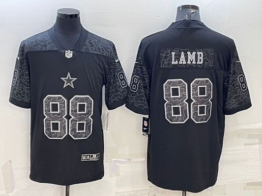 Men’s Dallas Cowboys CeeDee Lamb #88 Black RFLCTV Limited Jersey