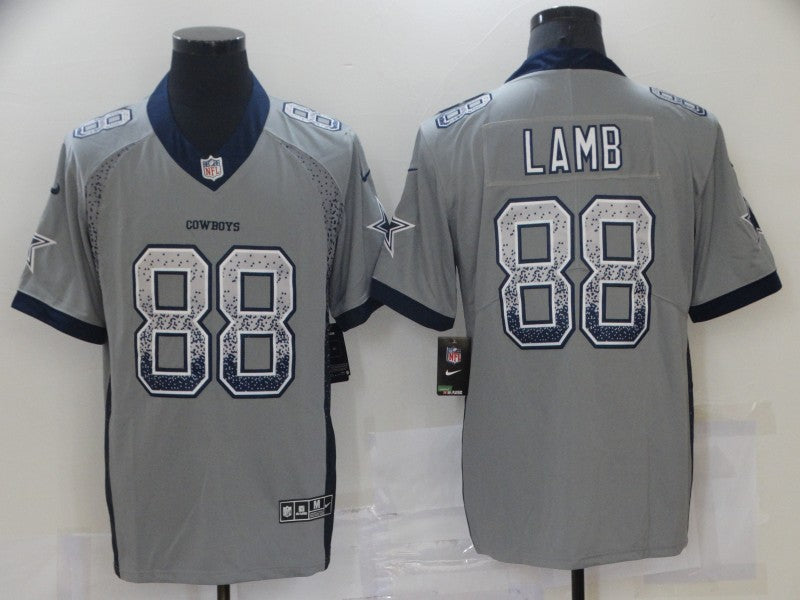 Men’s Dallas Cowboys CeeDee Lamb #88 Gray Jersey