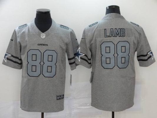 Men’s Dallas Cowboys CeeDee Lamb #88 Gray Jersey