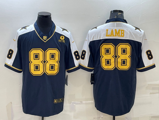 Men’s Dallas Cowboys CeeDee Lamb #88 Navy Team Jersey