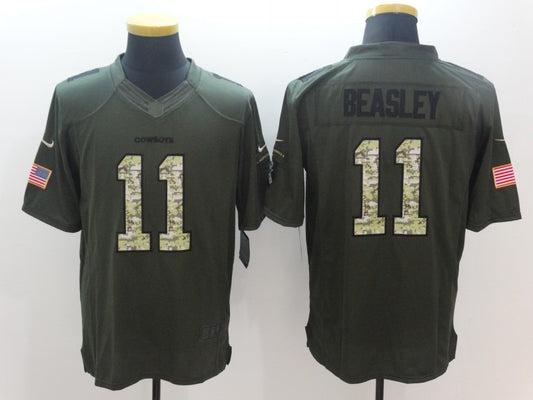 Men’s Dallas Cowboys Cole Beasley #11 Army Green Jersey