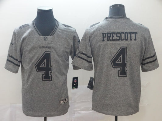 Men’s Dallas Cowboys Dak Prescott #4 Gray Alternate Jersey