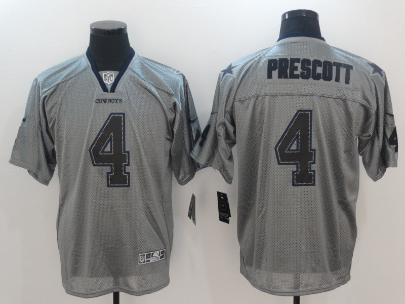 Men’s Dallas Cowboys Dak Prescott #4 Gray Team Jersey