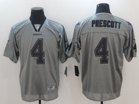 Men’s Dallas Cowboys Dak Prescott #4 Gray Team Jersey