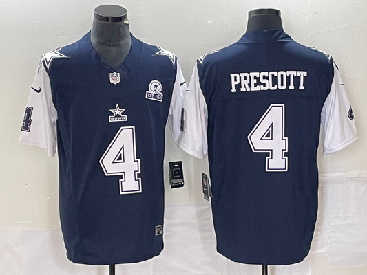 Men’s Dallas Cowboys Dak Prescott #4 Navy Legend Jersey