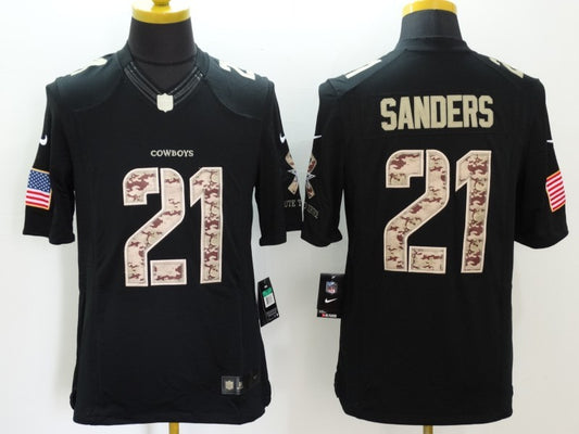 Men’s Dallas Cowboys Deion Sanders #21 Black Jersey