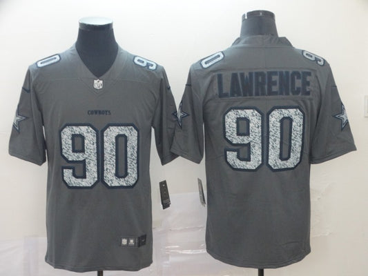 Men’s Dallas Cowboys DeMarcus Lawrence #90 Gray Jersey