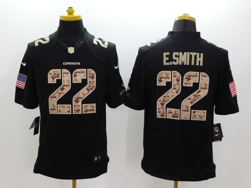 Men’s Dallas Cowboys Emmitt Smith #22 Black Jersey