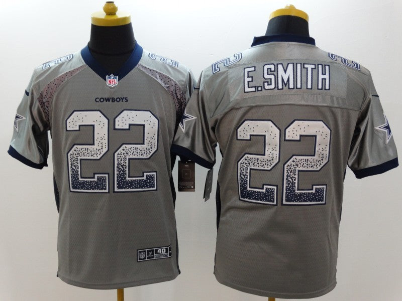 Men’s Dallas Cowboys Emmitt Smith #22 Gray Jersey