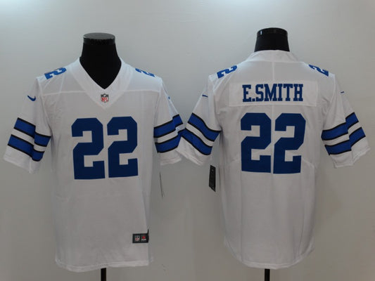 Men’s Dallas Cowboys Emmitt Smith #22 White Jersey
