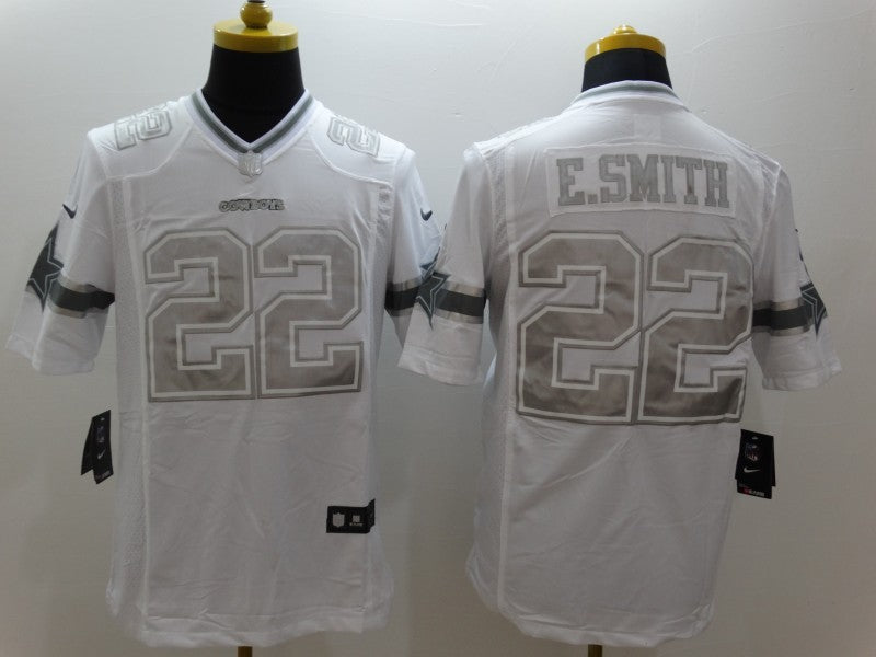 Men’s Dallas Cowboys Emmitt Smith #22 White Jersey