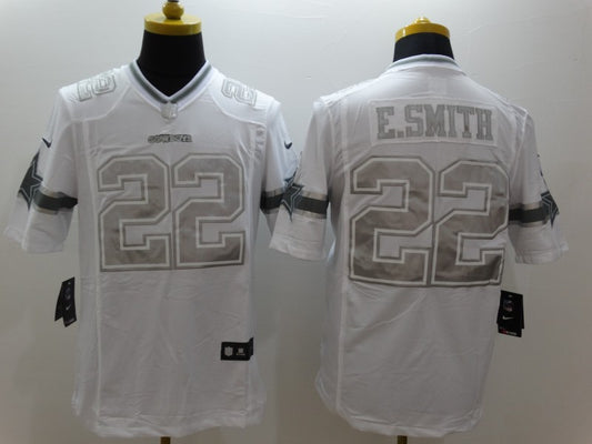 Men’s Dallas Cowboys Emmitt Smith #22 White Jersey