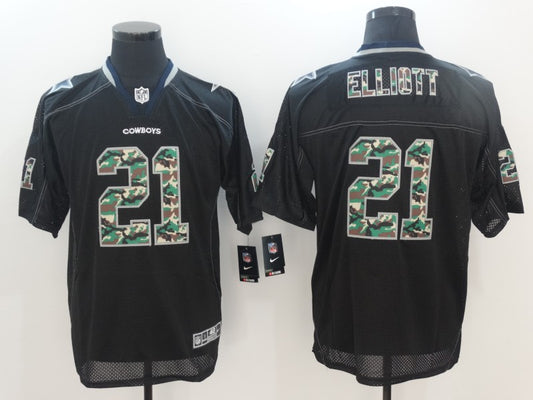 Men’s Dallas Cowboys Ezekiel Elliott #21 Black Alternate Jersey