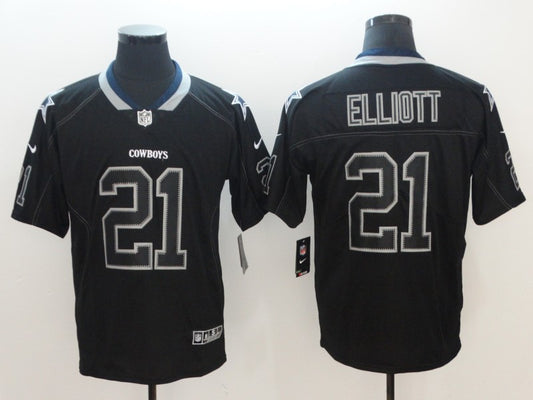 Men’s Dallas Cowboys Ezekiel Elliott #21 Black Alternate Jersey