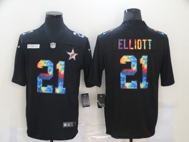 Men’s Dallas Cowboys Ezekiel Elliott #21 Black Jersey