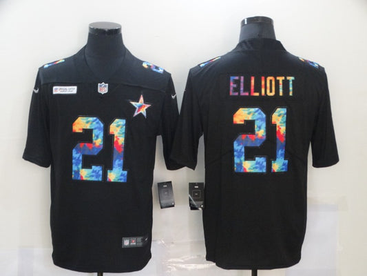 Men’s Dallas Cowboys Ezekiel Elliott #21 Black Jersey