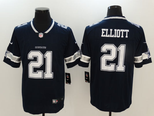 Men’s Dallas Cowboys Ezekiel Elliott #21 Navy Jersey