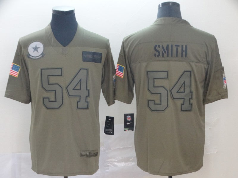 Men’s Dallas Cowboys Jaylon Smith #54 Brown Jersey