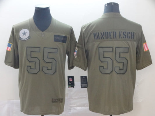 Men’s Dallas Cowboys Leighton Vander Esch #55 Brown Jersey