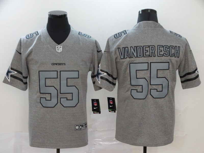 Men’s Dallas Cowboys Leighton Vander Esch #55 Gray Jersey