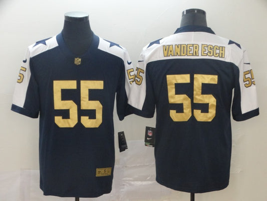 Men’s Dallas Cowboys Leighton Vander Esch #55 Navy Authentic Jersey