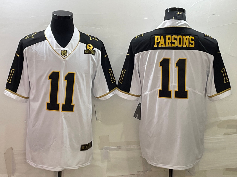 Men’s Dallas Cowboys Micah Parsons #11 White Jersey