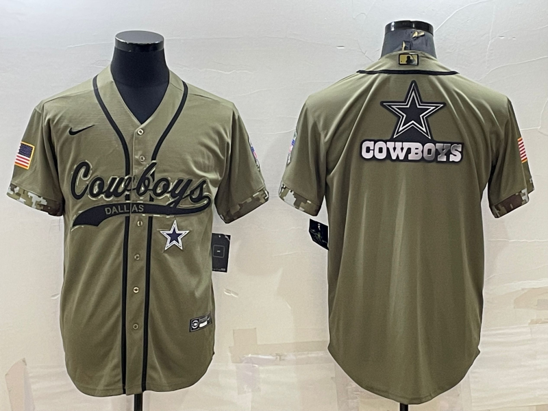 Men’s Dallas Cowboys Olive 2022 Salute To Service Limited Jersey