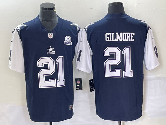 Men’s Dallas Cowboys Stephon Gilmore #21 Navy Jersey