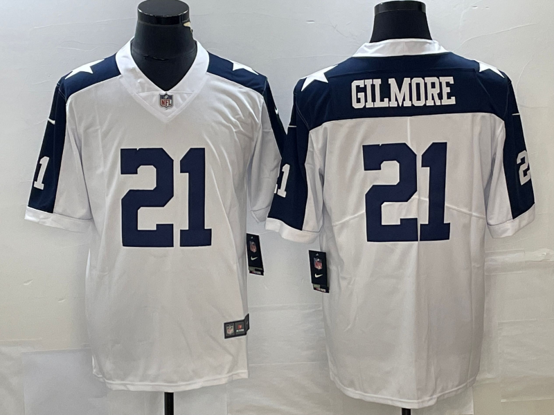 Men’s Dallas Cowboys Stephon Gilmore #21 White Jersey
